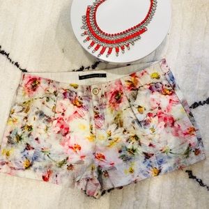 Zara tweedy floral printed shorts
